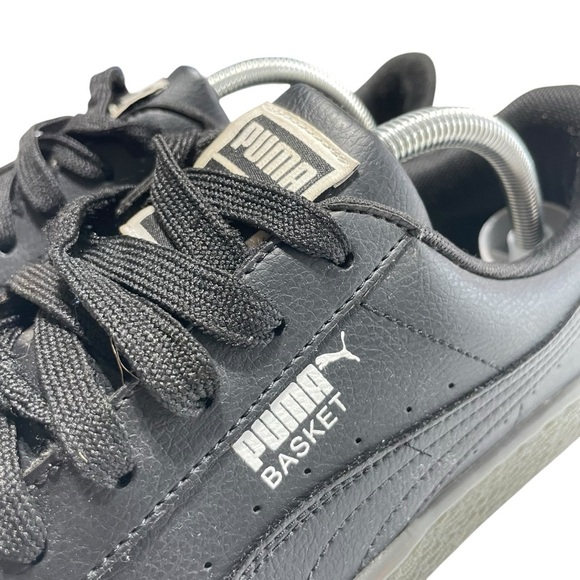 Puma Basket Toe Sneaker shoe lace up Black/white US size 10 - Picture 7 of 13